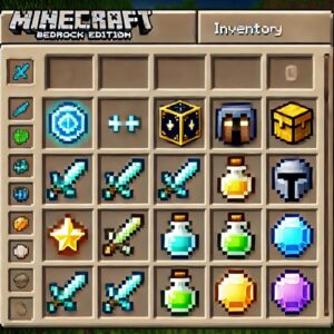 A player crafting and customizing banners in Minecraft: Bedrock Edition (2011) using different colors and patterns.