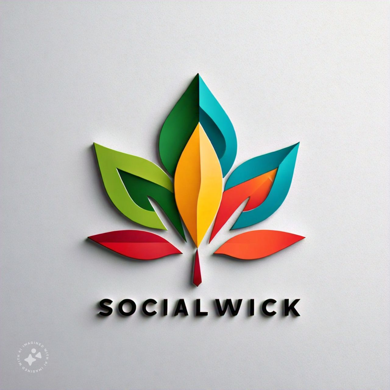 Facebook Boost Illustration - SocialWick Logo with Growing Chart