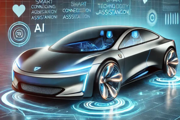 Geekzilla Autos: Revolutionizing the Automotive World with Tech and Geek Culture The first image shows a futuristic car with advanced technological features, embodying the innovation behind Geekzilla Autos.