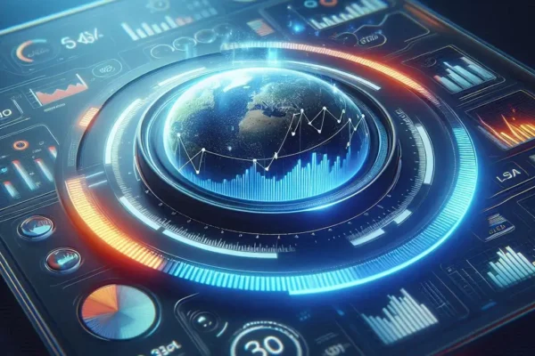 Dannicumm: Driving Growth with Digital Marketing Solutions A sleek digital dashboard displaying marketing analytics and performance metrics on a vibrant, modern interface, representing innovation in digital marketing solutions.